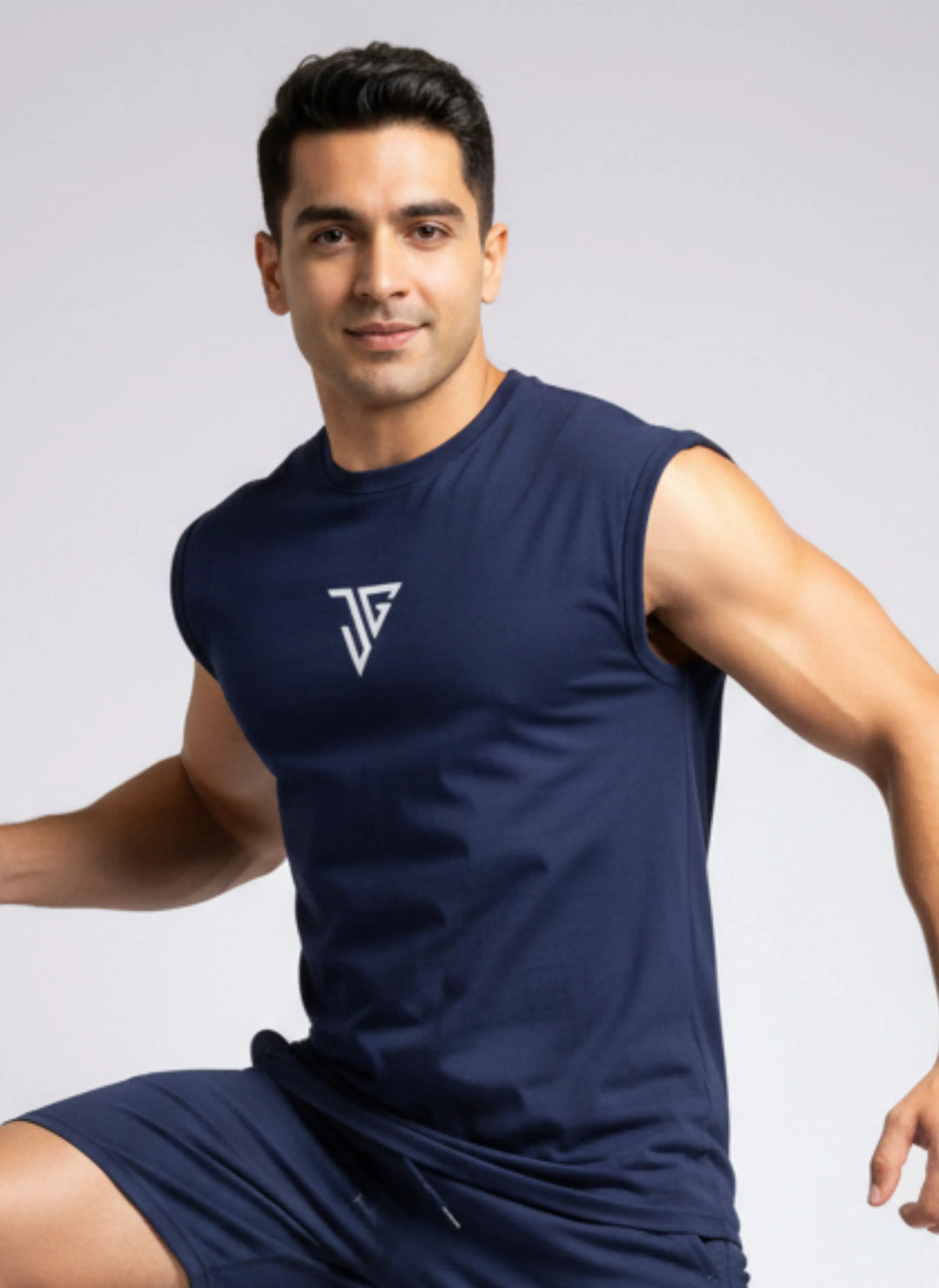 Signature Oversized Tank Top Blue - JYGMA - Apne India Ka Apna Brand
