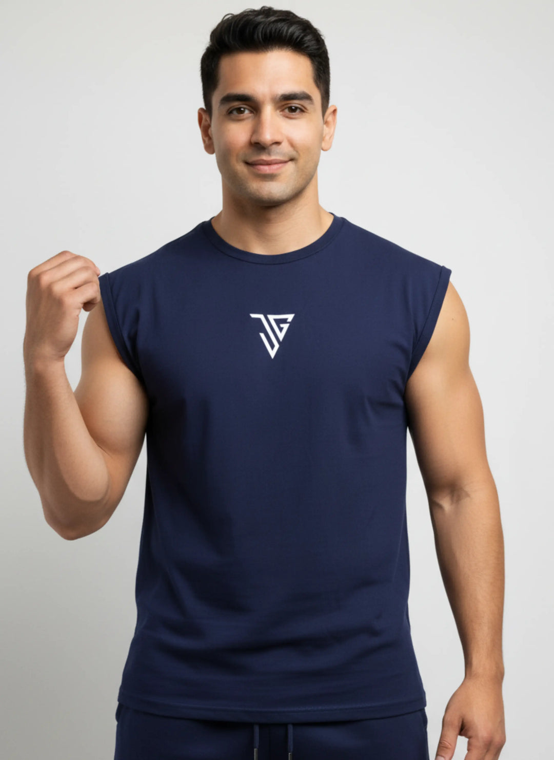 Signature Oversized Tank Top Blue - JYGMA - Apne India Ka Apna Brand