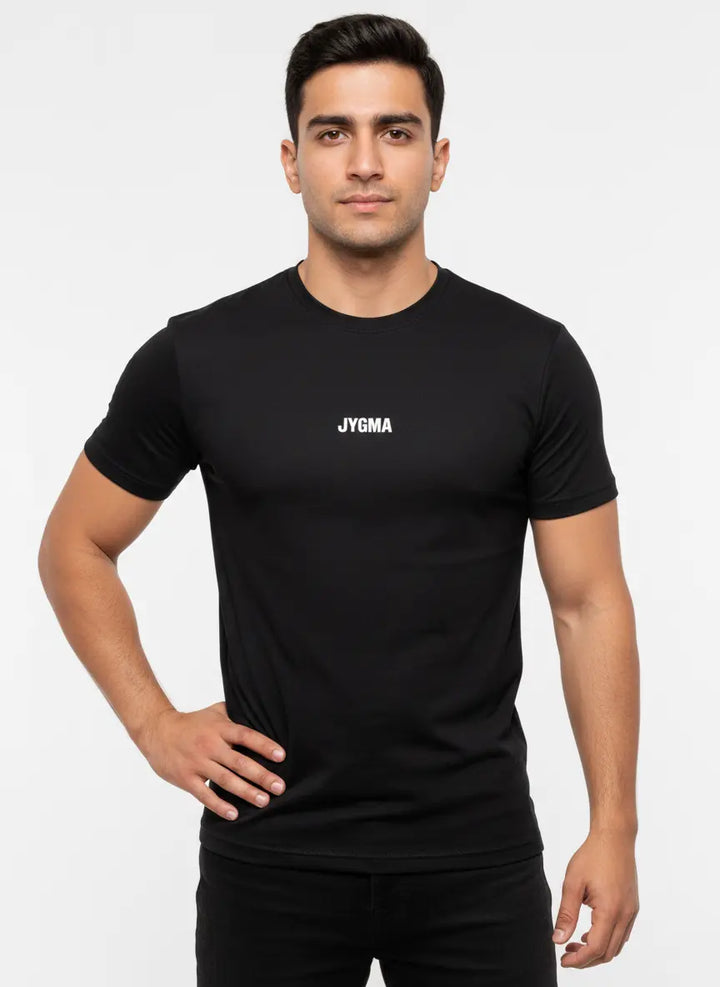 Black Performance T-Shirt styled for casual and everyday wear