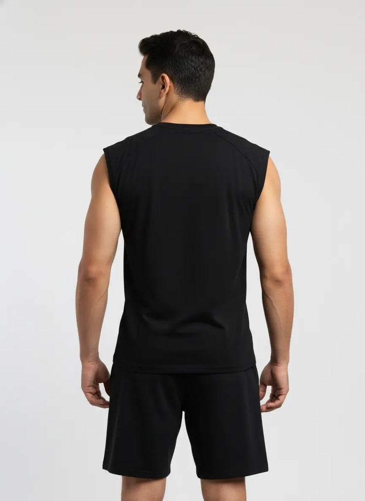 Signature Oversized Co-Ord Set Black ( Tank Top + Shorts ) - JYGMA - Apne India Ka Apna Brand